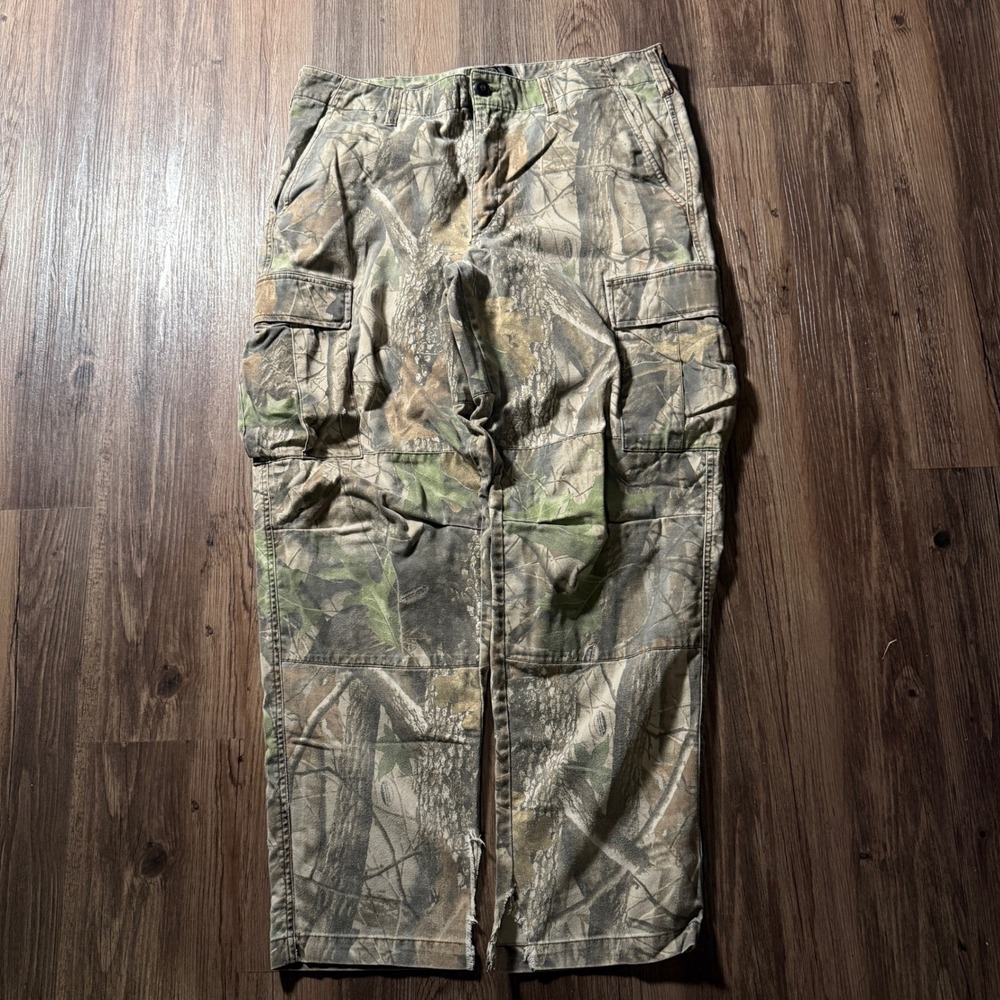 RedHead RealTree Hardwoods Camo Cargo Pants Mens LT Brown Green Hunting Trousers